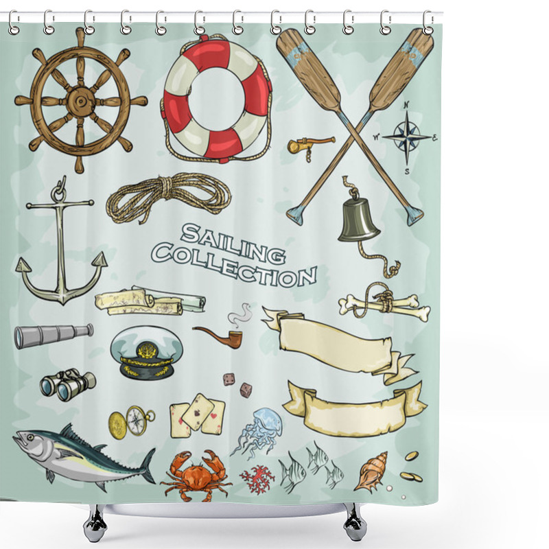 Personality  Sailing Collection Shower Curtains