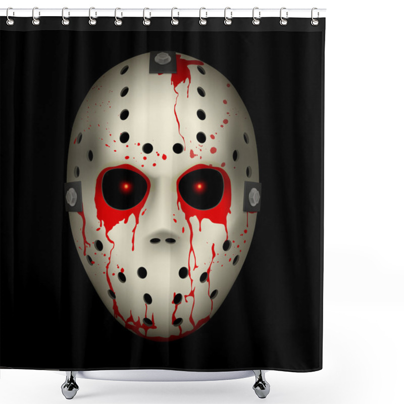 Personality  Hockey Mask Shower Curtains