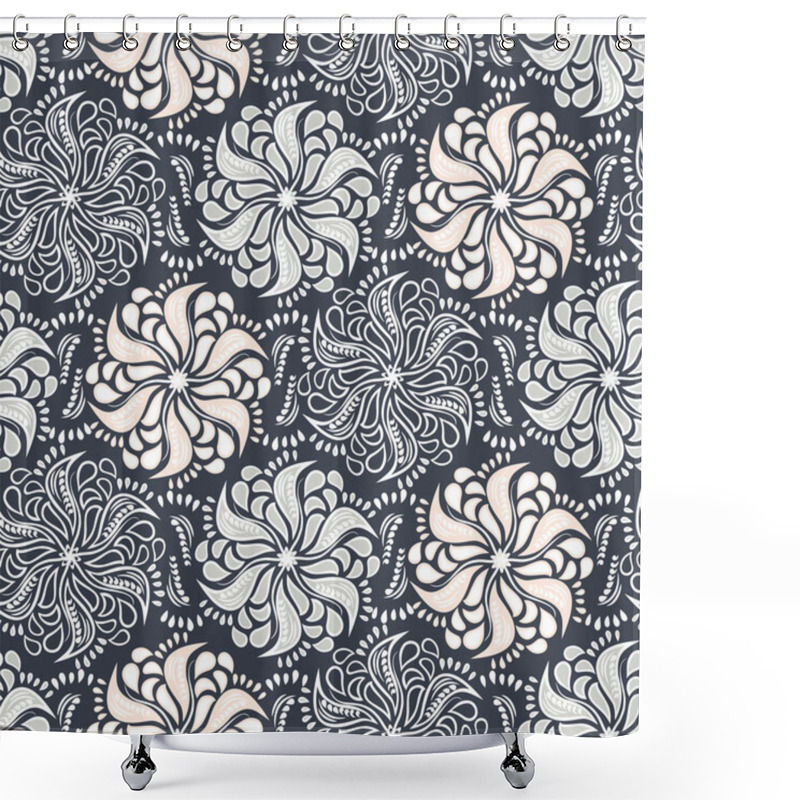 Personality  Seamless Floral Pattern Shower Curtains