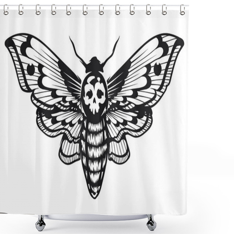 Personality  Deaths Head Hawk Moth Shower Curtains