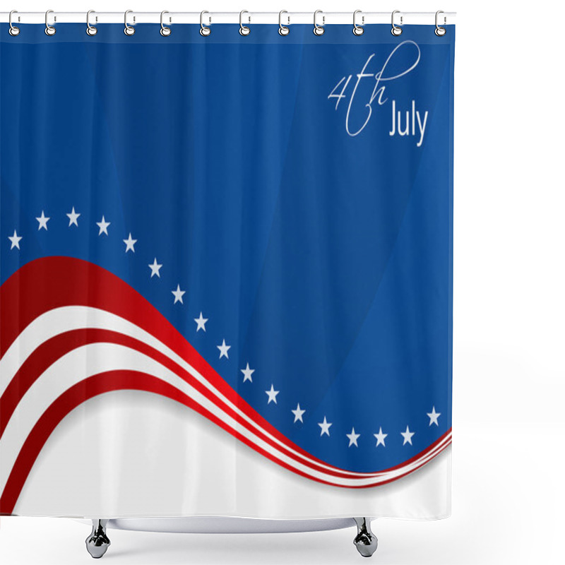 Personality  Vector Illustration Of American Flag Background. Shower Curtains