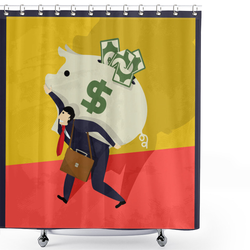 Personality  Business Man Economy Shower Curtains