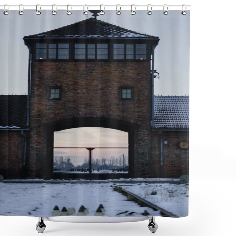 Personality  Auschwitz Gate: The Final Stop. Shower Curtains