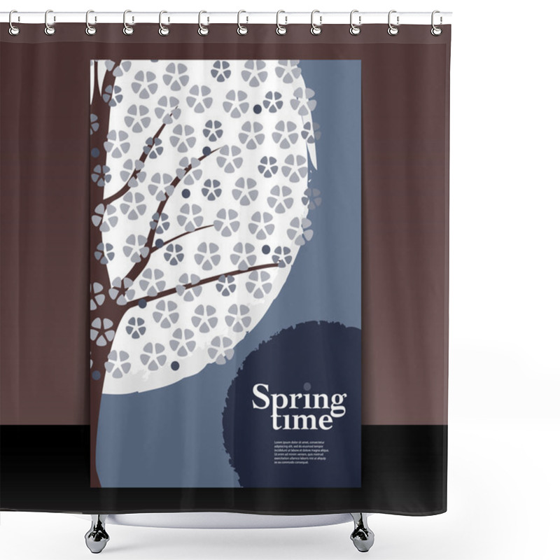 Personality  Flyer Or Cover Design Shower Curtains