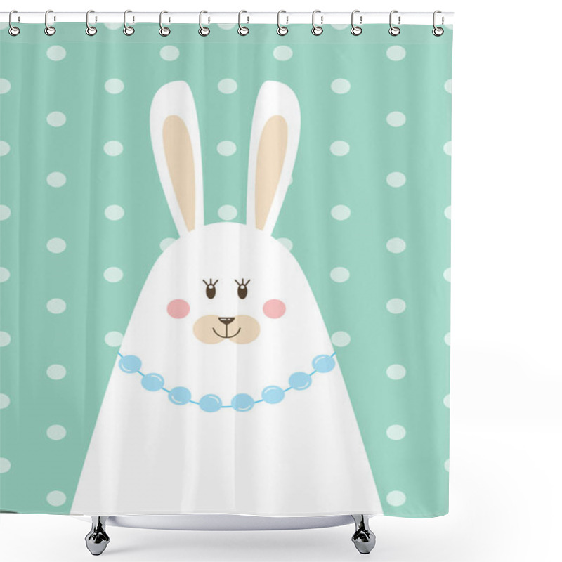 Personality  Mother Rabbit In A Scandinavian Style Shower Curtains