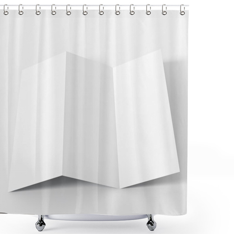 Personality  Blank White Folding Paper Flyer. Shower Curtains