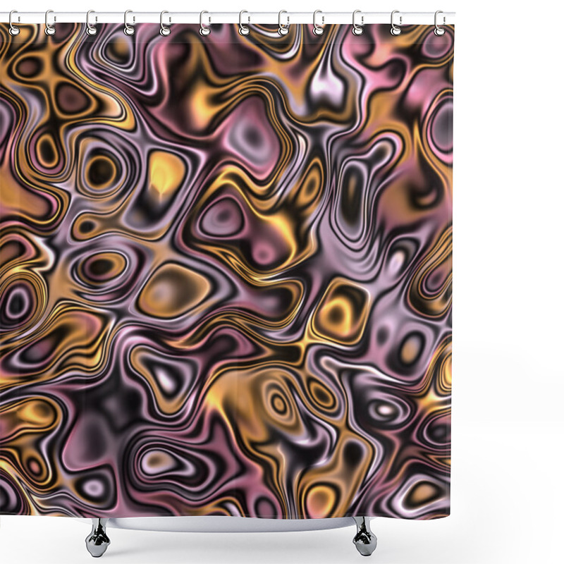 Personality  Fractal Modern Art Seamless Generated Texture Shower Curtains