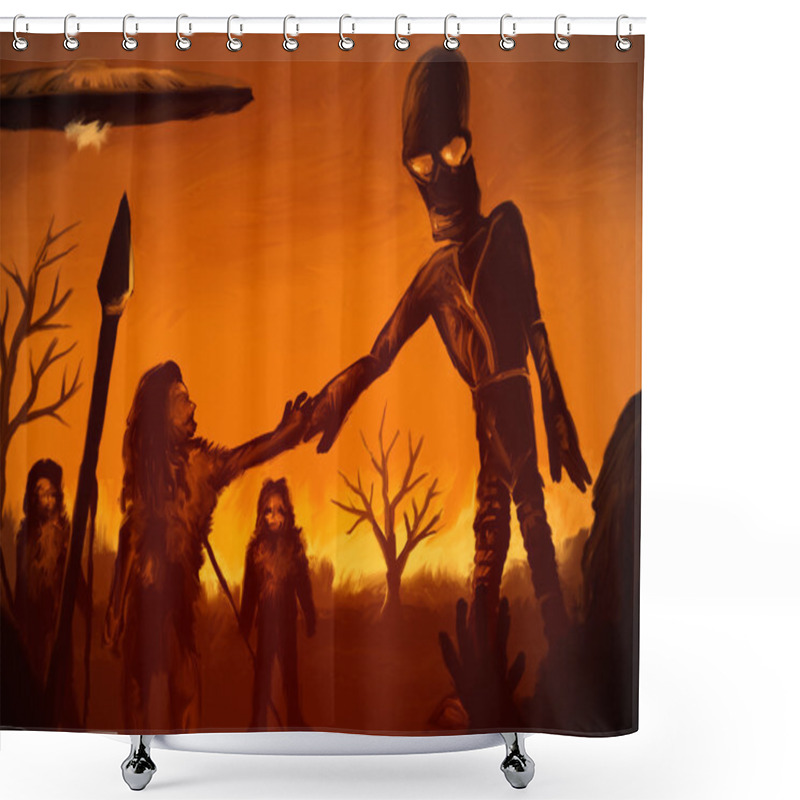 Personality  Sky - Digital Painting Shower Curtains