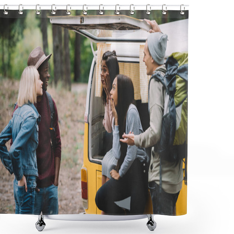 Personality  Multiethnic Friends Spending Time Together Shower Curtains