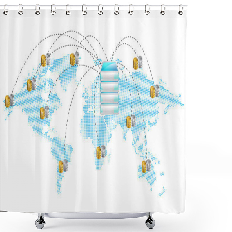 Personality  Server And Data Shower Curtains