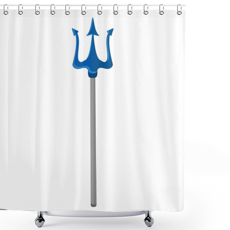 Personality  Neptune Trident Vector Shower Curtains