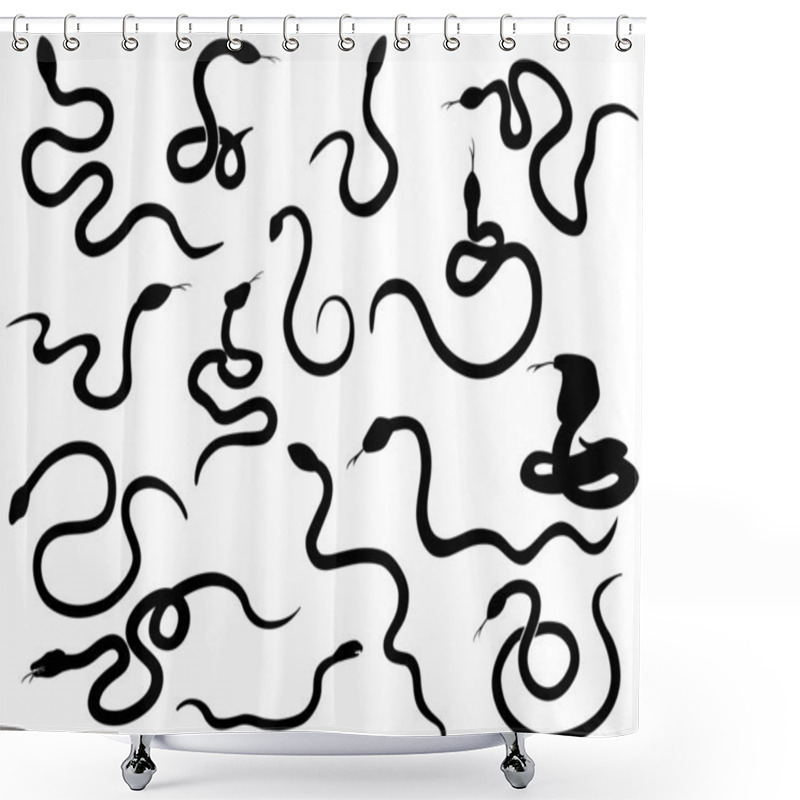 Personality  snake silhouettes shower curtains