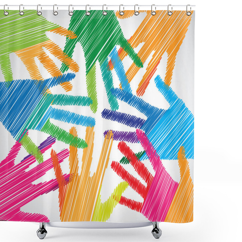 Personality  Union Touch. Vector Illustration Shower Curtains