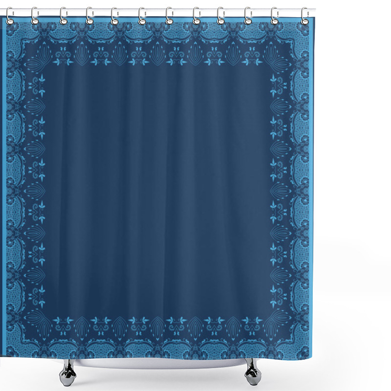 Personality  Vector Fine Floral Square Frame. Shower Curtains