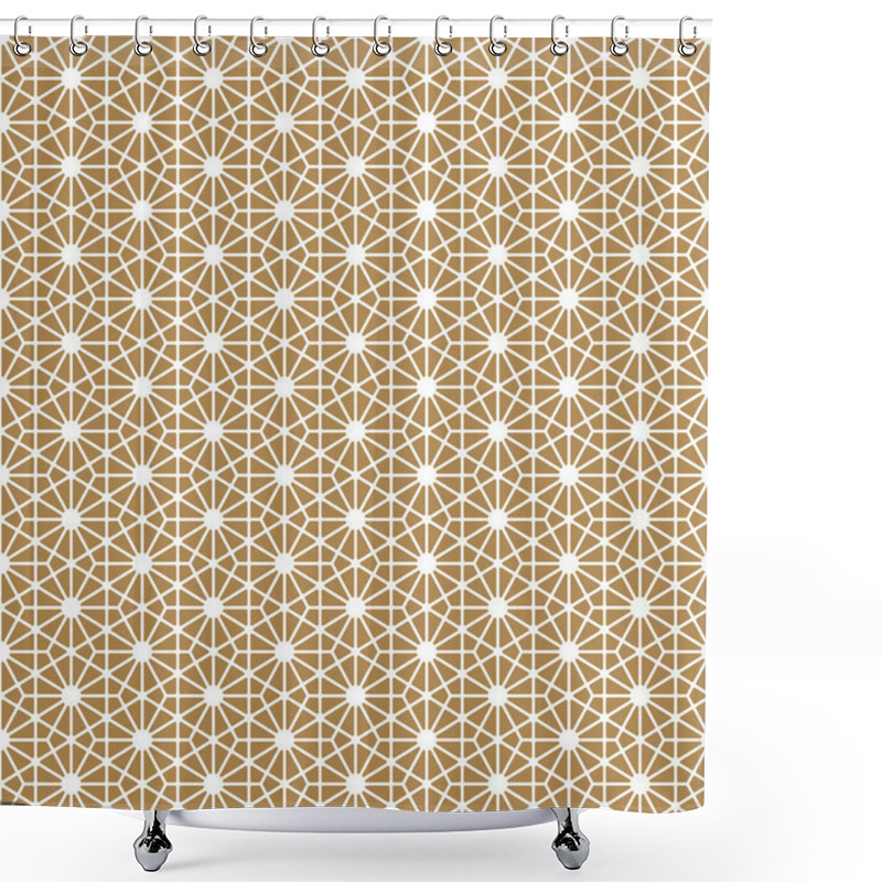 Personality  Seamless Pattern Based On Japanese Ornament Kumiko Shower Curtains