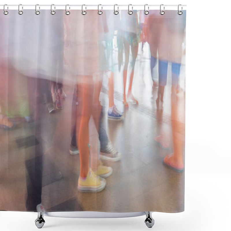 Personality  Abstract Blur People Walking Shower Curtains