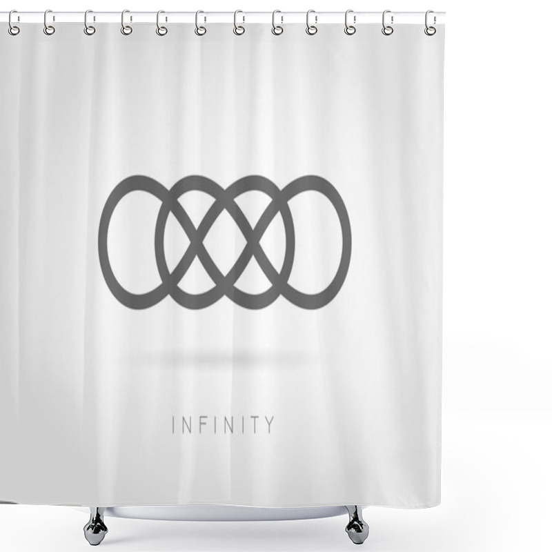 Personality  Limitless Icon. Simple Mathematical Sign Shower Curtains