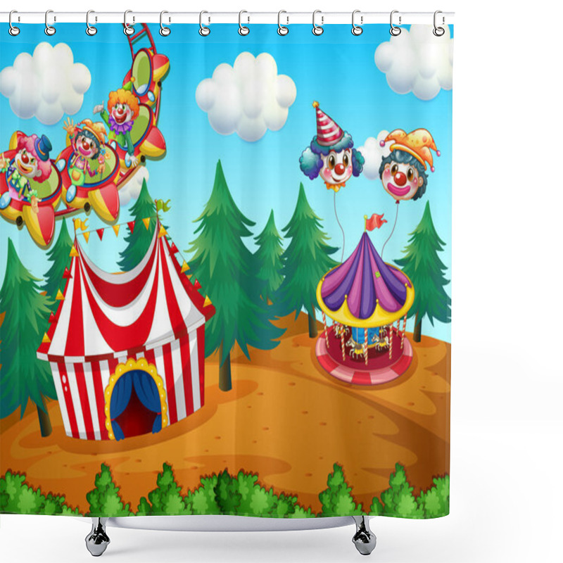 Personality  Circus Shower Curtains