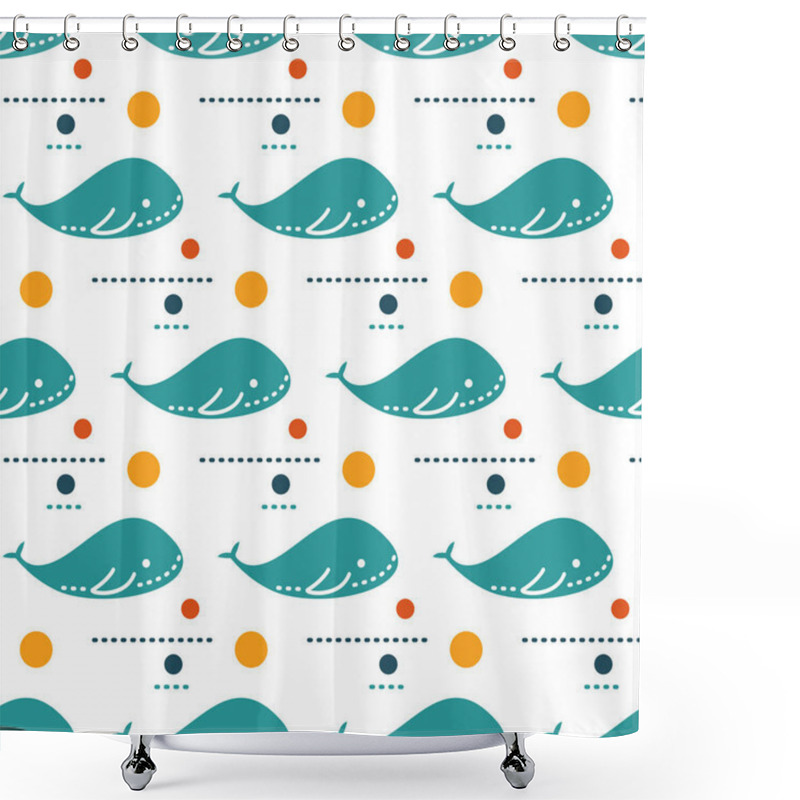 Personality  Sea Creatures Seamless Pattern Shower Curtains