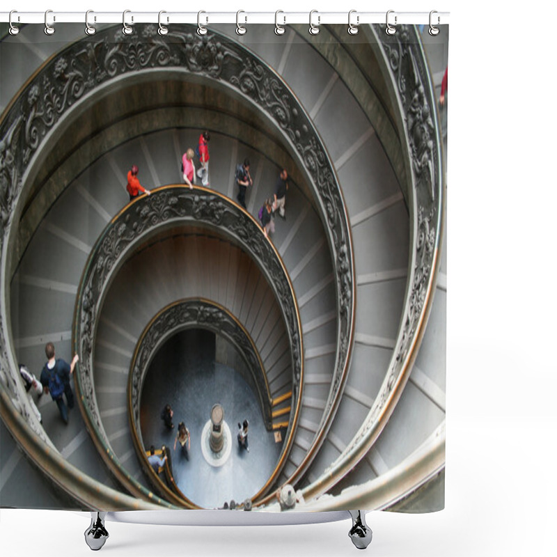 Personality  Vatican. A Double Spiral Staircase Shower Curtains