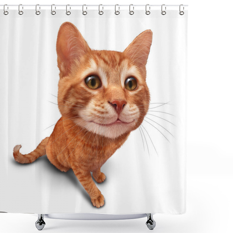 Personality  Happy Cat Shower Curtains