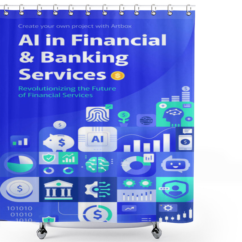 Personality  Ai In Financial And Banking Services Vertical Banner Background Shower Curtains