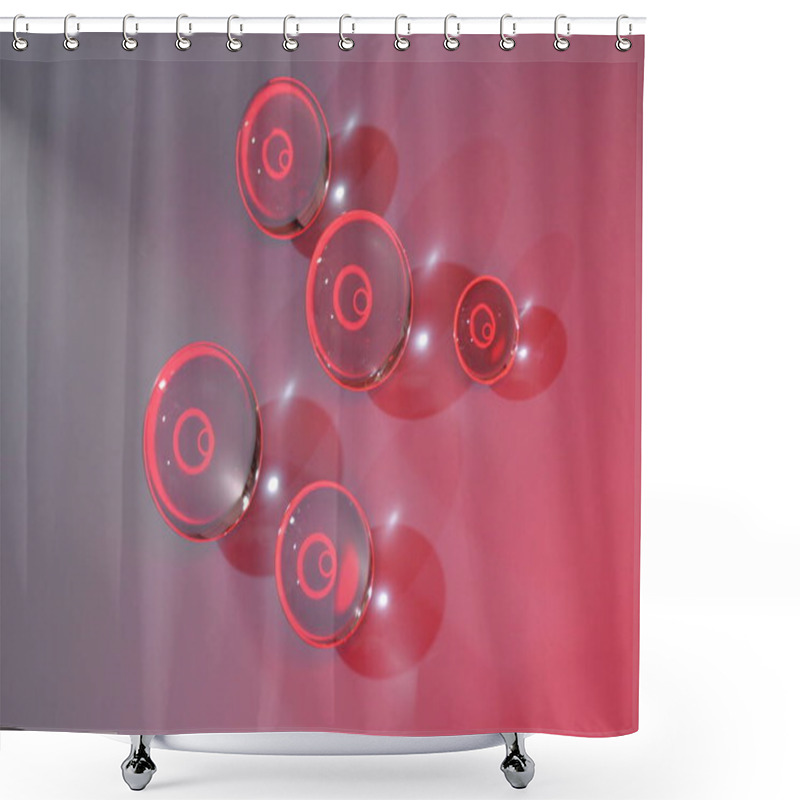 Personality  Crystal Glass Ball With Brilliant Lighting And Luxurious Background Shower Curtains