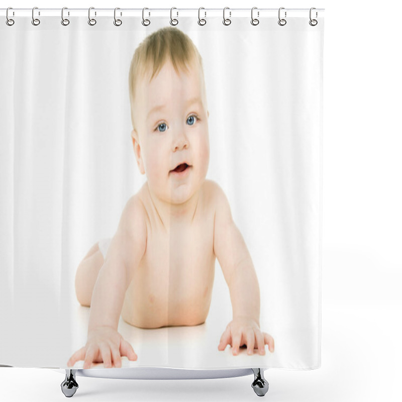 Personality  Nice Little Baby, Crawling Shower Curtains