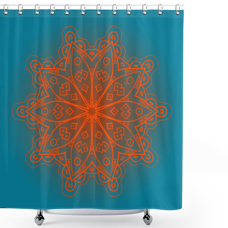 Personality  Oriental Mandala Motif. What Is Karma? Shower Curtains