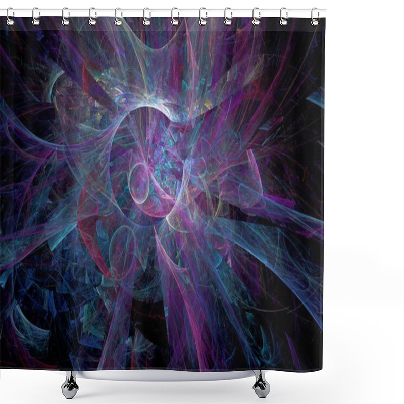 Personality  Abstract Fractal Background Shower Curtains