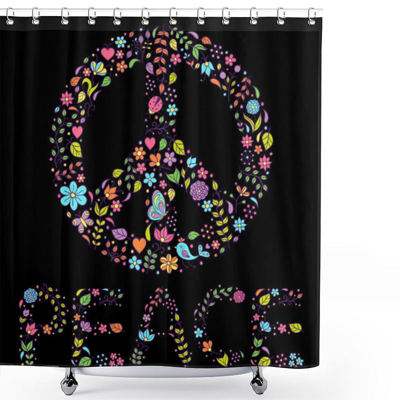 Personality  Peace Symbol Shower Curtains