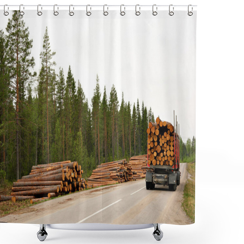 Personality  Timber Shower Curtains