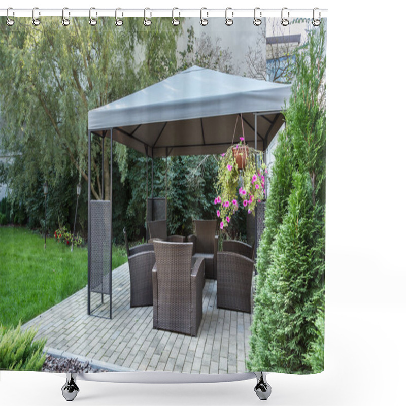 Personality  Gazebo In The Garden Shower Curtains