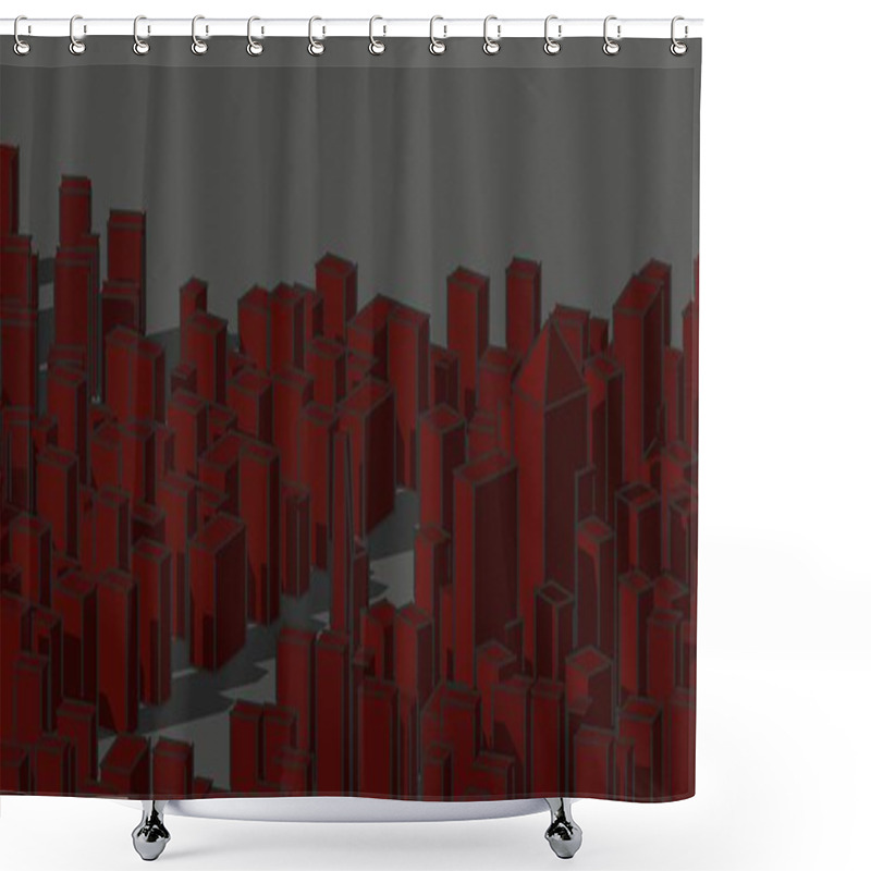 Personality  Modern Architecture The Scenery Of The City, High-rise Buildings, Lines That Show The Modern, Sketch Style. Illustration. Shower Curtains