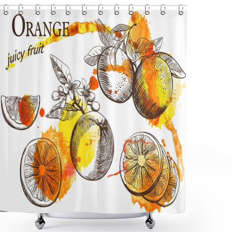 Personality  Beautiful Orange Shower Curtains