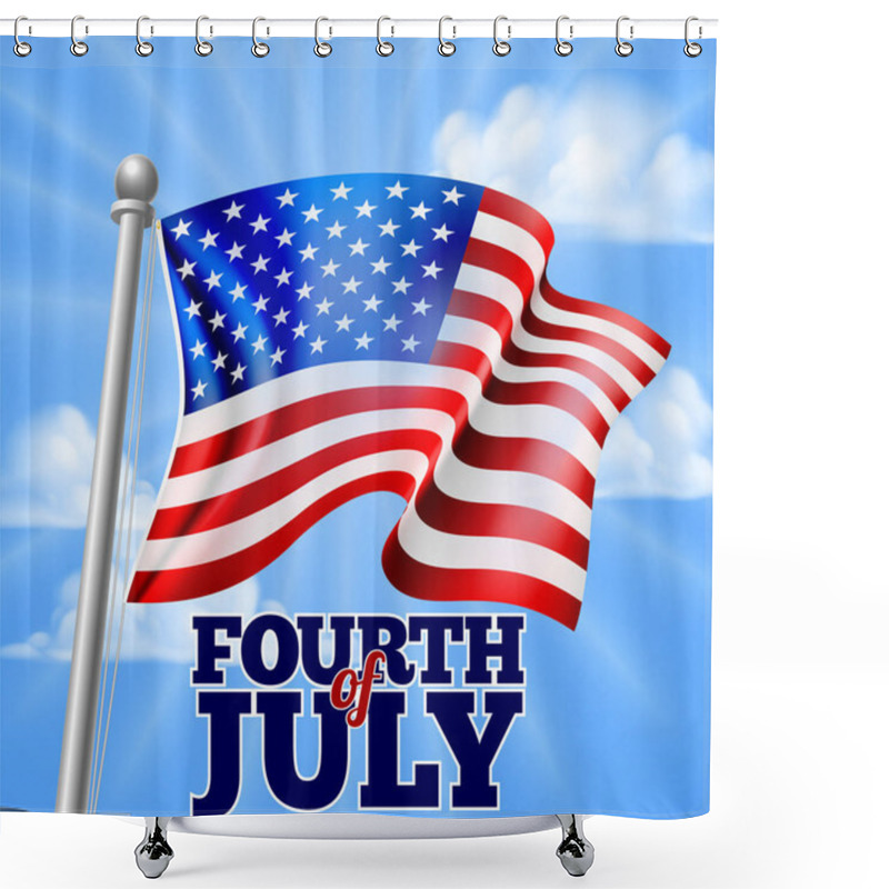 Personality  Fourth Of July Independence Day Flag Design Shower Curtains