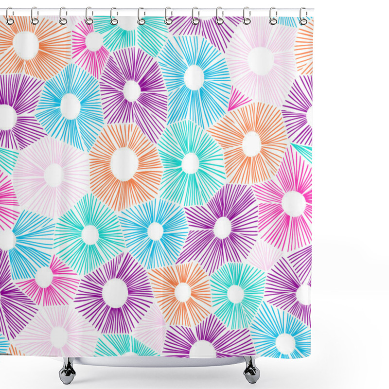 Personality  Vector Abstract Hatching Pattern Shower Curtains