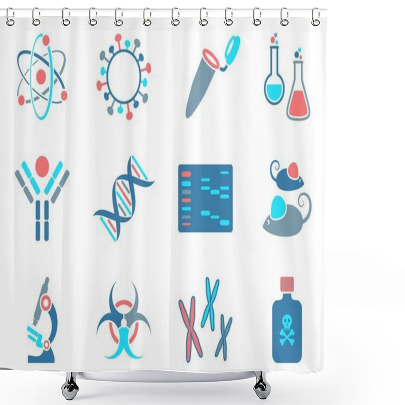 Personality  Biology Science Icons Shower Curtains