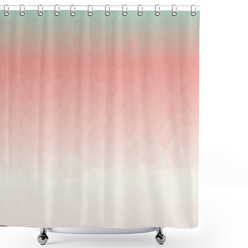 Personality  Abstract Pastel Pink Background With Poly Pattern Shower Curtains