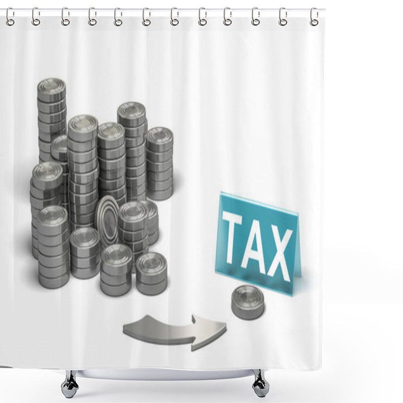 Personality  Financial Advisor, Business Tax Planning Over White Background Shower Curtains