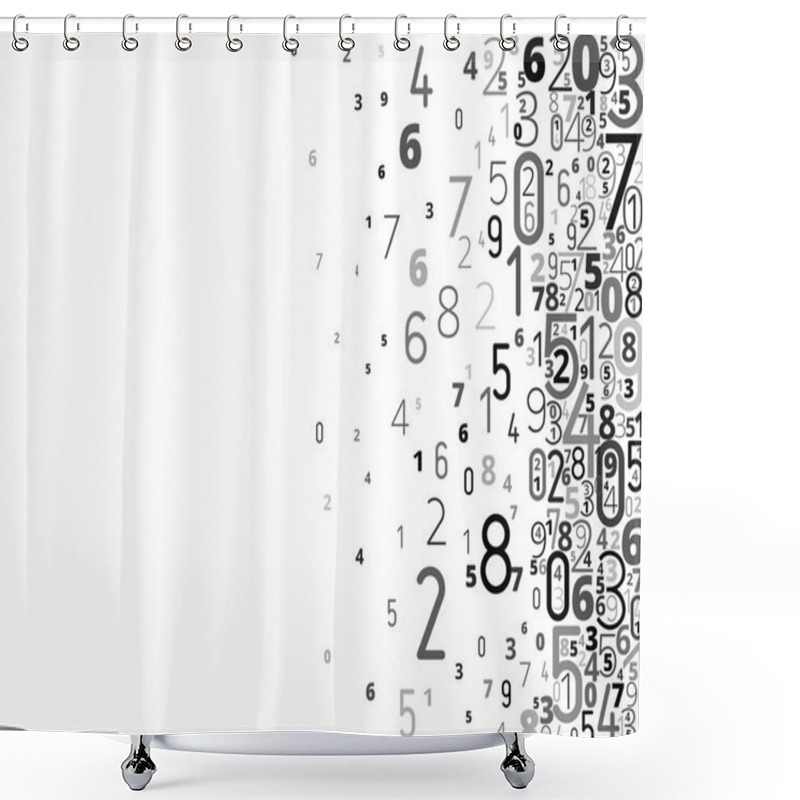 Personality  Vector Background From Numbers Shower Curtains