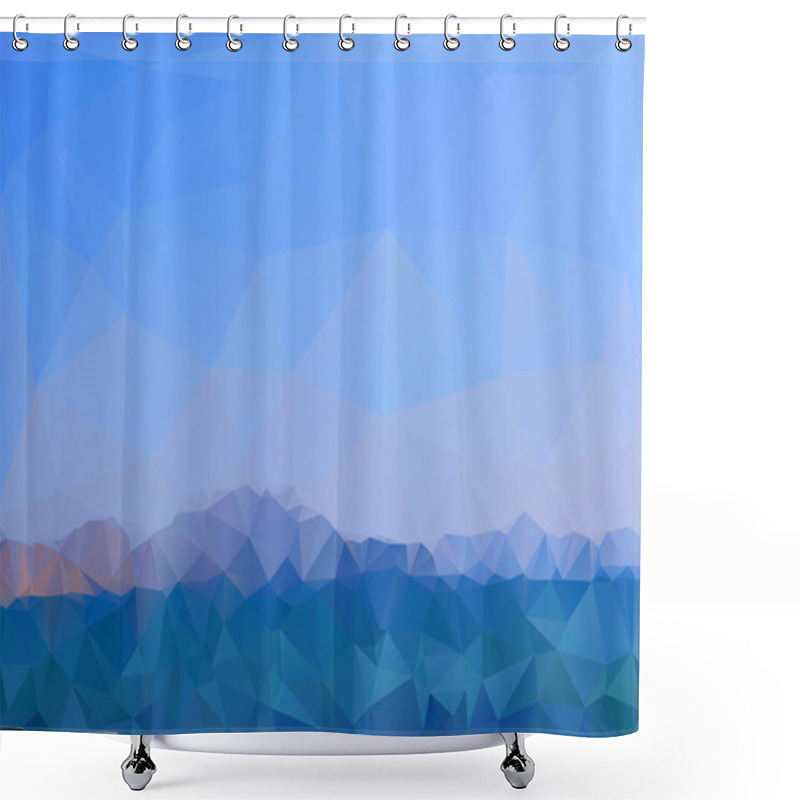 Personality  Mountains, Sky. Triangle Background Shower Curtains