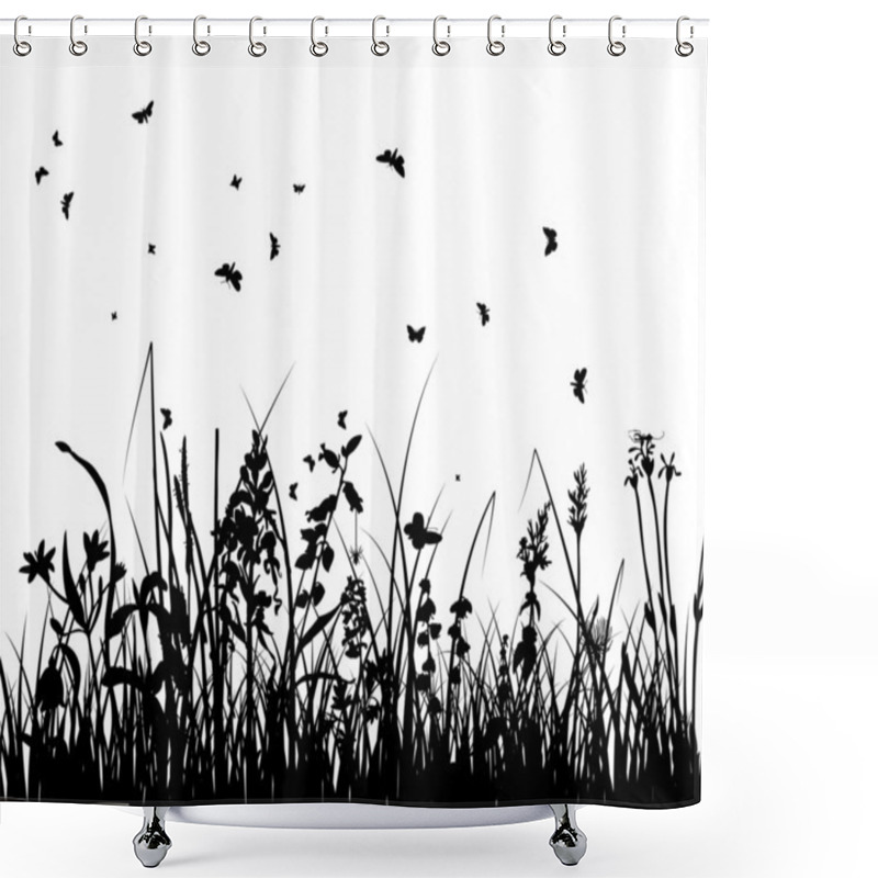 Personality  Meadow Silhouettes Shower Curtains