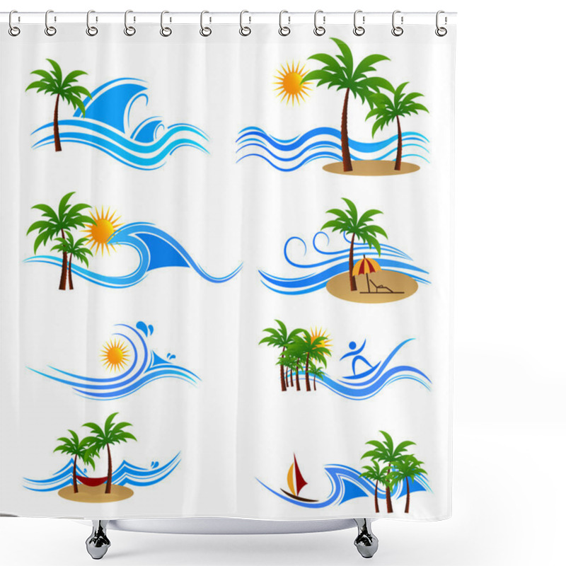 Personality  Sea View Shower Curtains