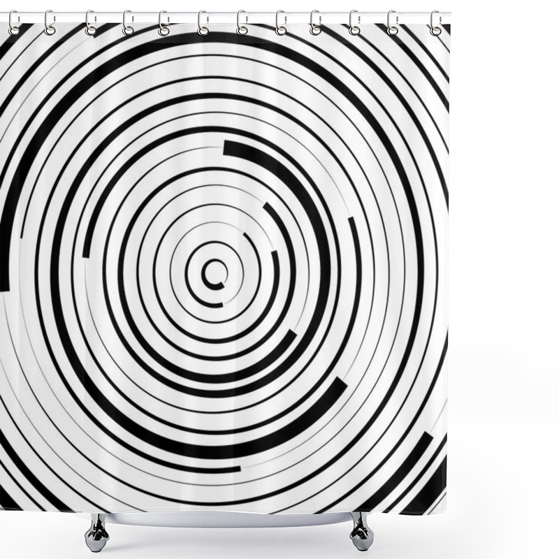 Personality  Radial Concentric Circles Background Shower Curtains