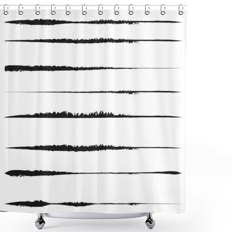 Personality  Grungy, Textured Lines For Damage Effects. Shower Curtains