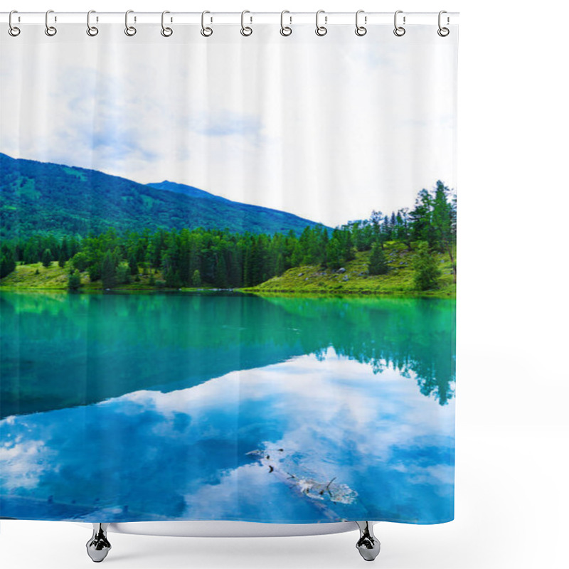 Personality  Summer In Kanas Lake, Altay, Xinjiang, China.Beautiful And Quiet In Summer In Kanas Lake, Xinjiang, China Shower Curtains