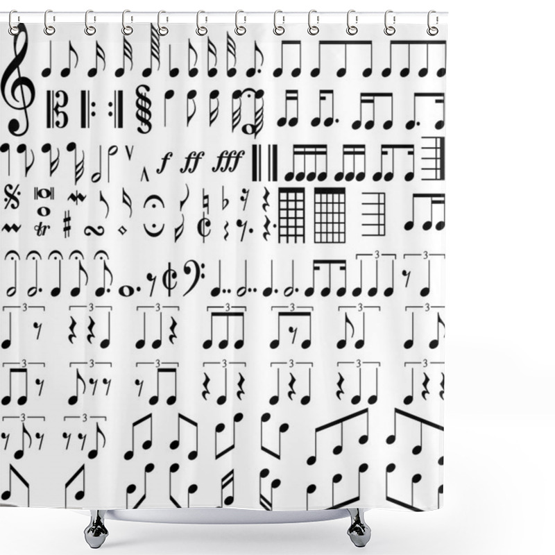 Personality  Music Symbols Shower Curtains