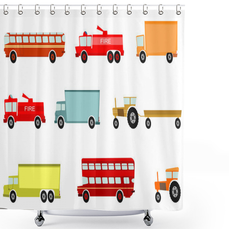 Personality  Cartoon Truck Shower Curtains