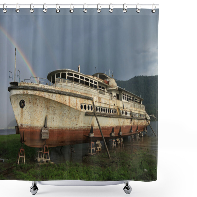 Personality  Old Abandoned Ship Shower Curtains